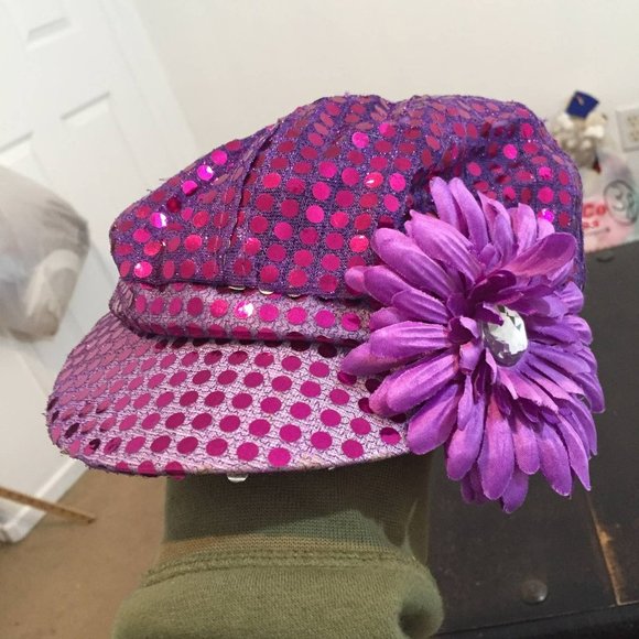 Purple Sparkle Flower Hat - Picture 5 of 6